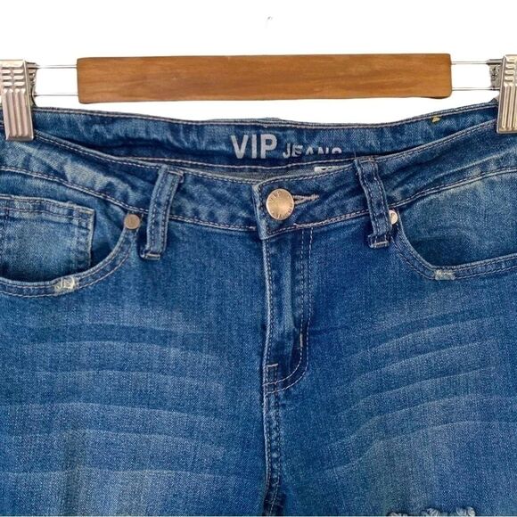 VIP Jeans Distressed Medium Wash Women's Size 5/6 - Picture 3 of 10